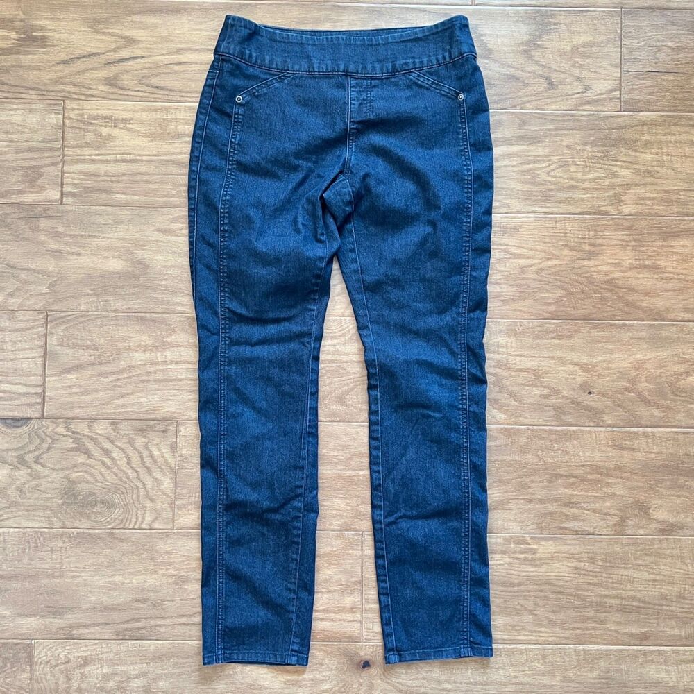 Chico's Jeans Size 00 (2) So Slimming Seamed Jeggings Pull On Dark Wash